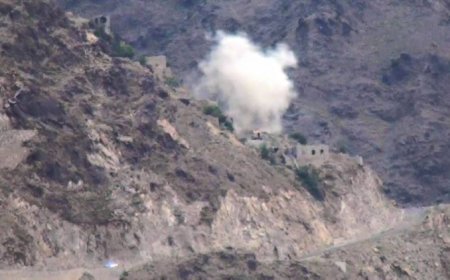 مصادر محلية: مليشيا الحوثي تستهدف بمدفعية الهاون قرية كبار الصياحي غربي مدينة تعز