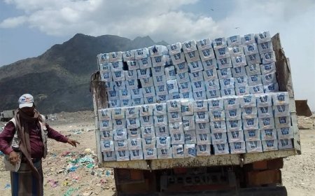 تعز.. إتلاف 1200 كرتون من مشروب مخالف يحتوي على مادة محظورة