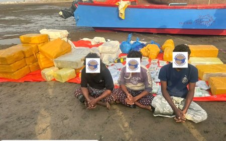 الإعلان عن ضبط قارب يحمل نصف طن من الحشيش قبالة سواحل رأس العارة بلحج