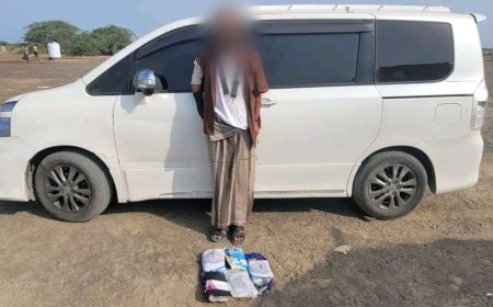 أمن أبين يعلن ضبط سائق سيارة بحوزته 5 كجم من الحشيش المخدر